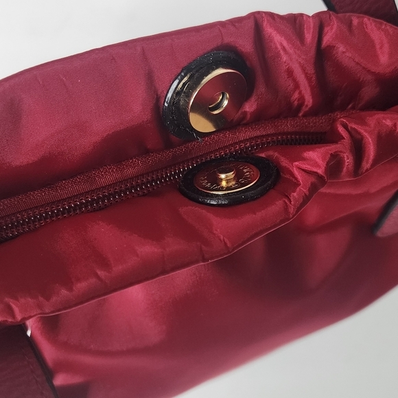 A R New York Women's Red Nylon Backpack - Picture 9 of 10